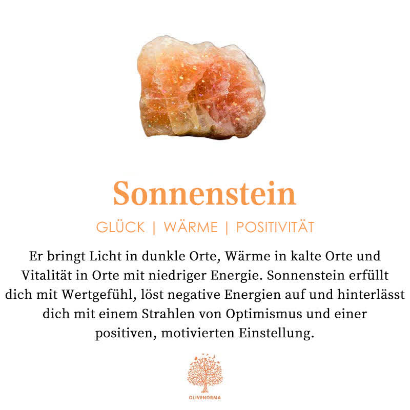 Sonnenstein Kristall, orange, Heilstein, Glück, Wärme, Positivität, Energie, Optimismus.