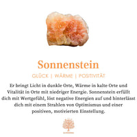 Sonnenstein Kristall, orange, Heilstein, Glück, Wärme, Positivität, Energie, Optimismus.