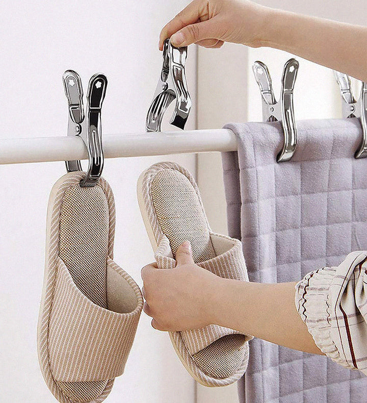 Extra große Edelstahl-Handtuchklammern mit Anti-Rutsch-Matte – Veltrix