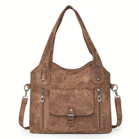 Vintage-Stil Vegane Leder Schultertasche - Marivelle