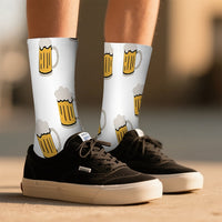 3 Paar Socken mit Bierkrug-Print – HopfenSocken Oktoberfest 2025