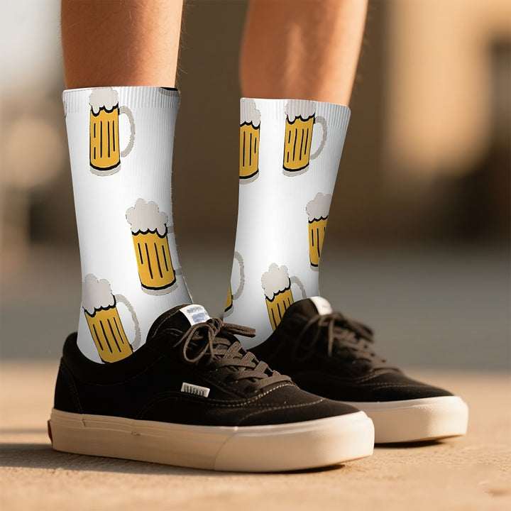 3 Paar Socken mit Bierkrug-Print – HopfenSocken Oktoberfest 2025