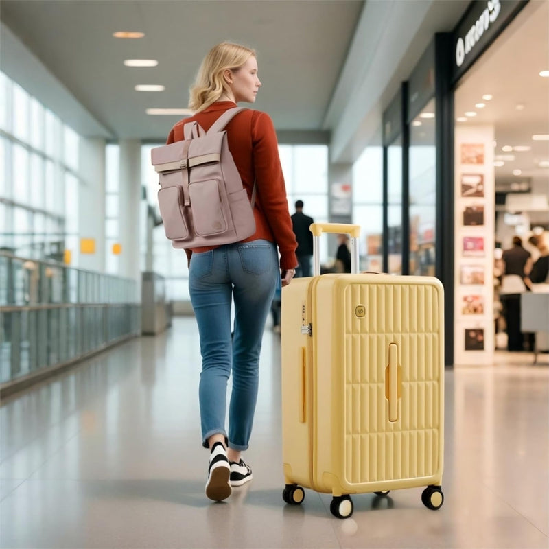 Flughafen-zugelassenes 55 cm Handgepäck mit 3:7-Aufteilung und dreiteiliger PC-Hartschale