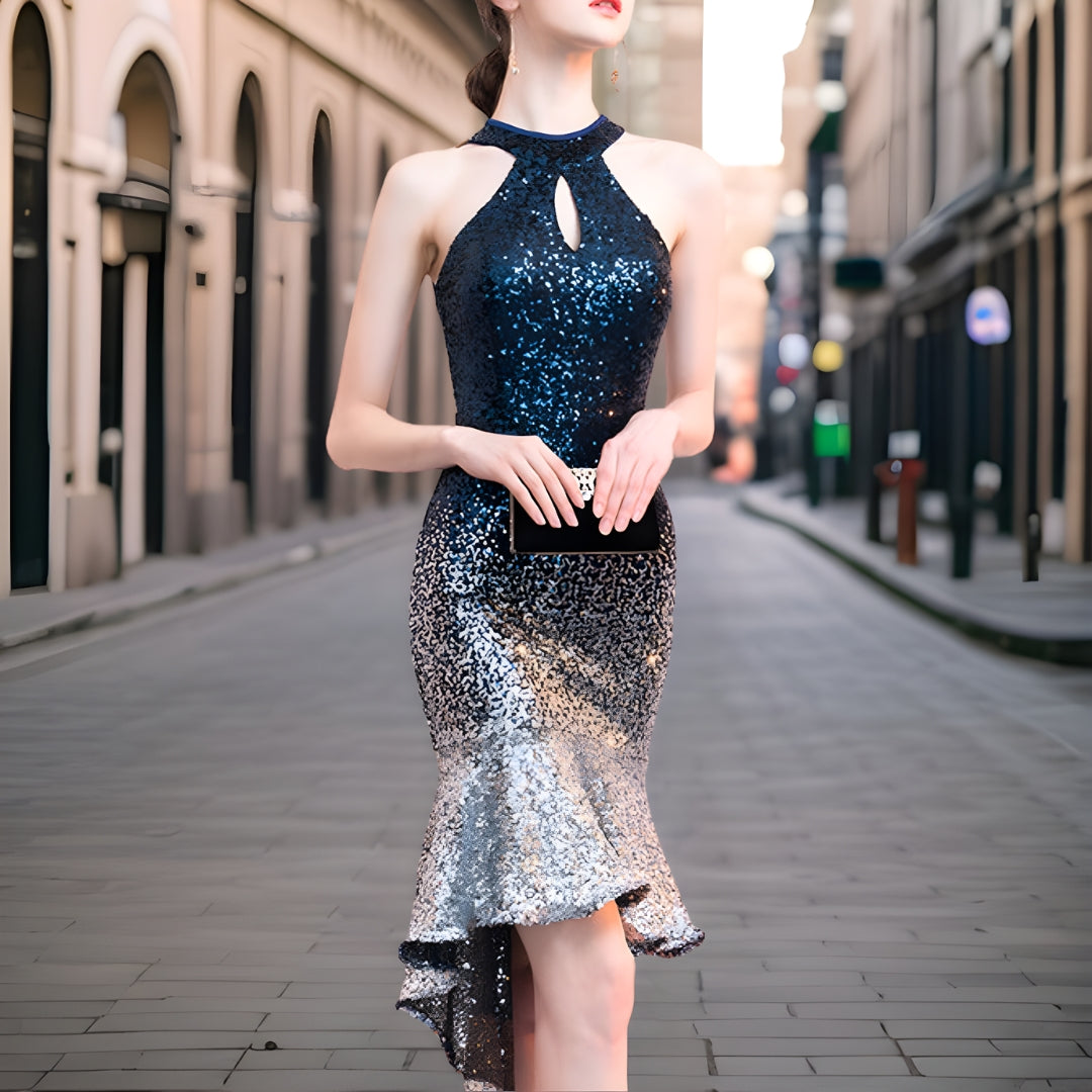 Pailletten Mini-Kleid mit Komfortfutter – Saphira