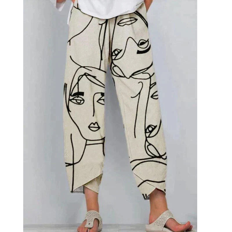 Lässige Damen Herbsthose mit weitem Bein & Elastikbund – Yara