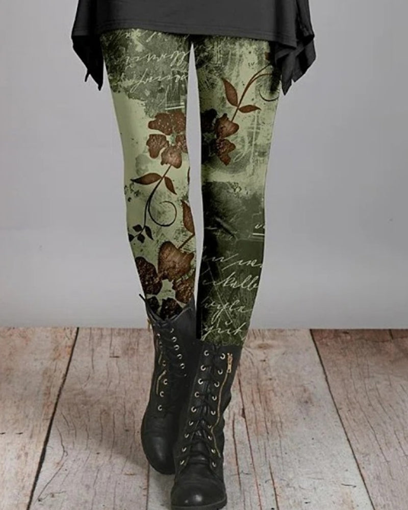 Herbstliche Bohemian Retro Leggings mit Ethnischen Drucken – Ziva