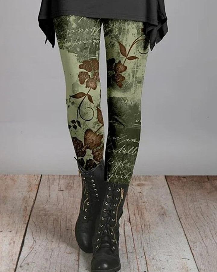 Herbstliche Bohemian Retro Leggings mit Ethnischen Drucken – Ziva