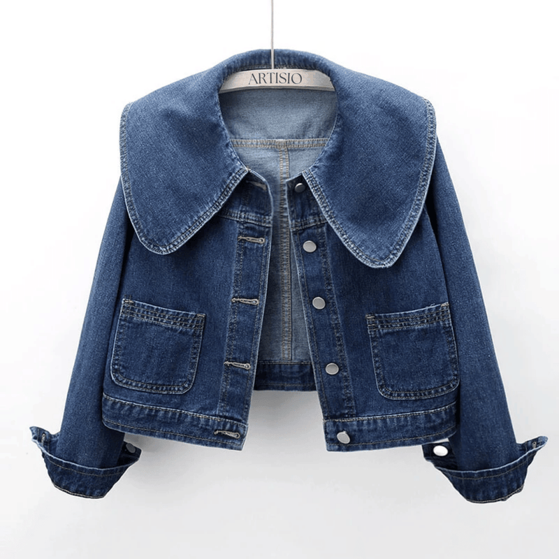 Damen Denimjacke mit Matrosenkragen – Herbstzauber Giovanna