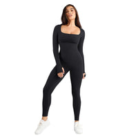 Sportlicher Jumpsuit mit Eckigem Ausschnitt – Mira