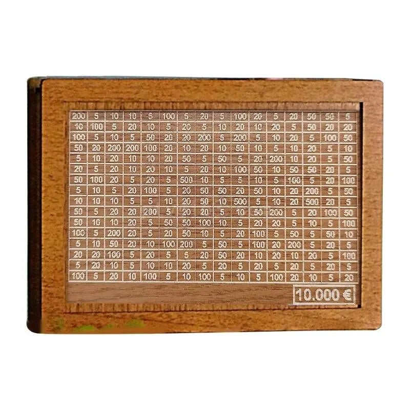 Holzrahmen mit Euro-Münzsammlung, 10.000 Euro, dekorativ, Sammlerstück, Geschenkidee.