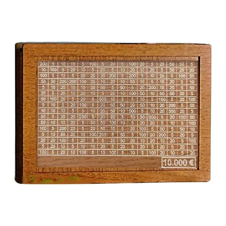 Holzrahmen mit Euro-Münzsammlung, 10.000 Euro, dekorativ, Sammlerstück, Geschenkidee.