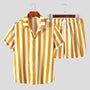 Stylisches Herren Sommer-Set mit Streifenmuster - StreifenFrisch