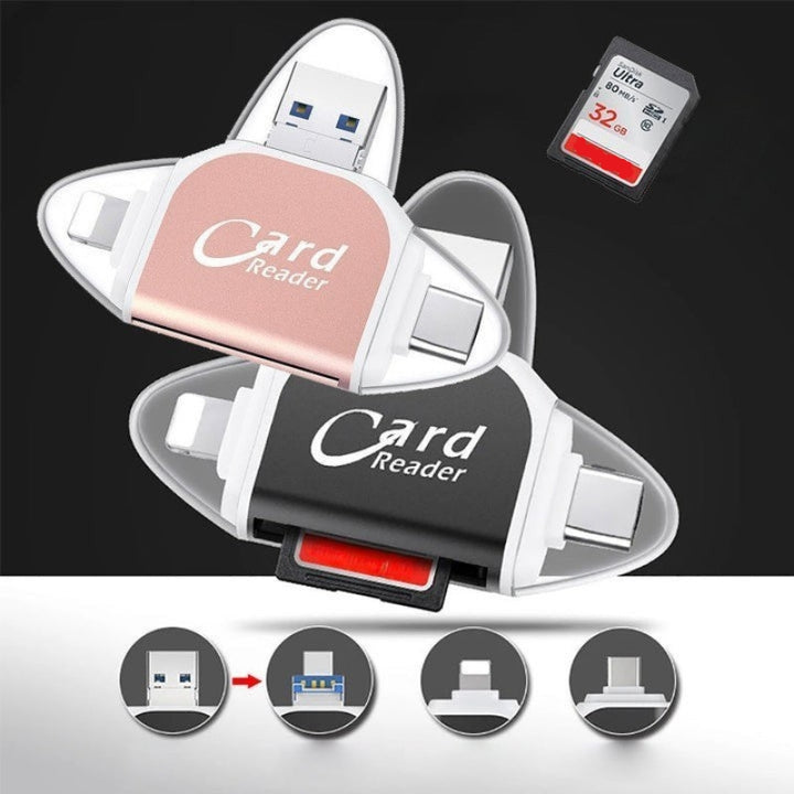 4-in-1 SD & TF Kartenleser - FlexPort