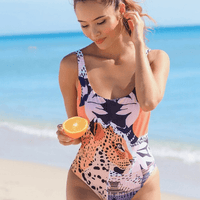 Stylischer Einteiler-Badeanzug mit Animal Print für Damen - WildWelle