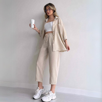 Leichte Damen Leinen-Zweiteiler – Camille Herbstzauber Edition