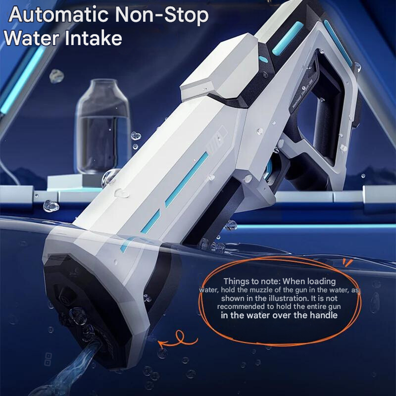 Automatische Wasserpistole mit 1L Tank & 10 m Reichweite – Sommerspaß pur