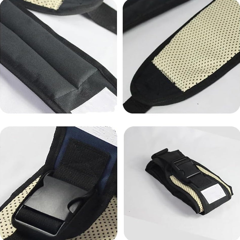 Schwarzer Sicherheitsgurtpolster aus Mesh, verstellbar, für Autositz, Komfort und Schutz.