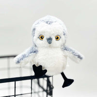 Kuscheltier Eule, weiß-grau, Plüsch, sitzend, Kinder, Spielzeug, Geschenkidee, süß, weich
