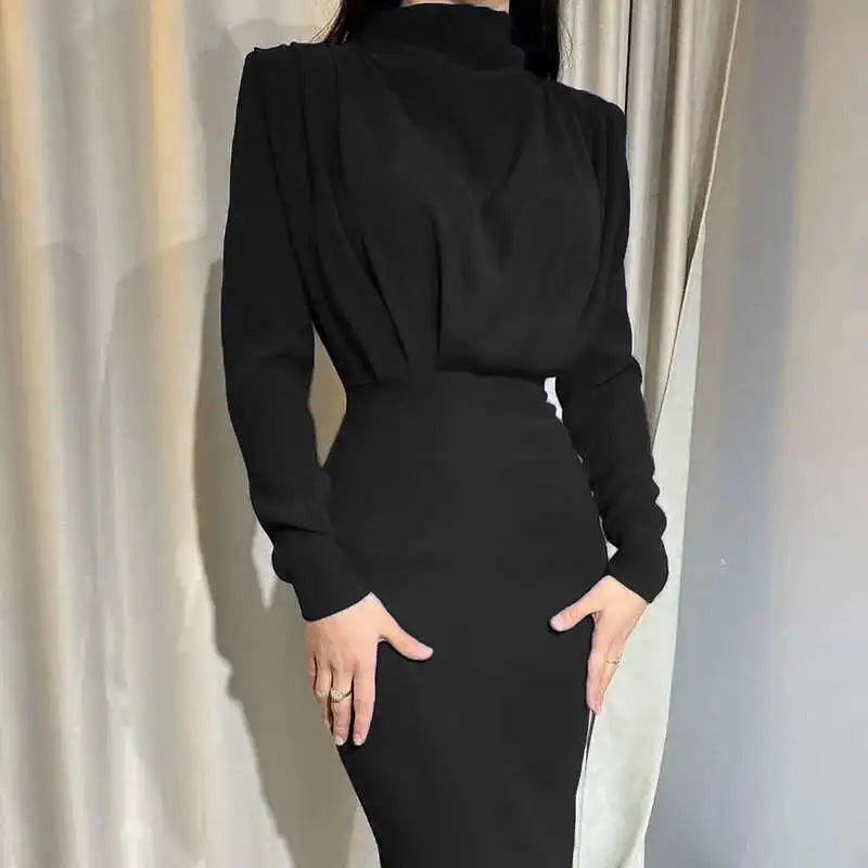 Bodycon Midi Kleid mit Turtleneck – Valeria