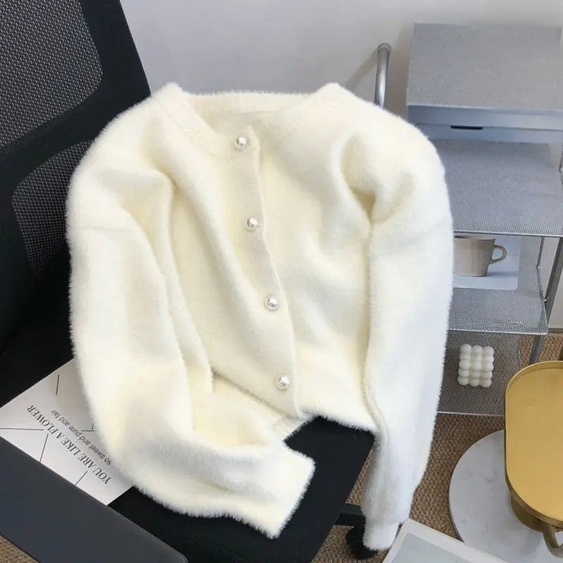 Herbstliche Gestrickte Damenweste mit Rundhalsausschnitt - Sophie