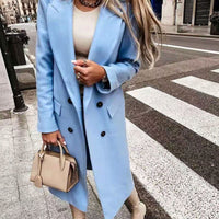 Langer Damenmantel mit Knopfleiste – Helena