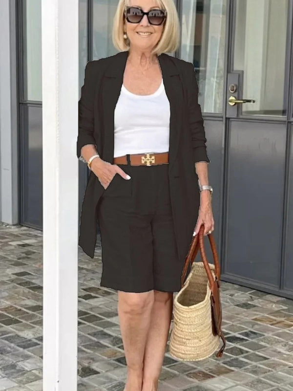 Trendy Damen Leinen Herbstanzug – Camille