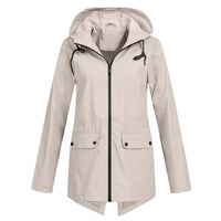 Herbstliche Damen Regenjacke mit Kapuze - Liora
