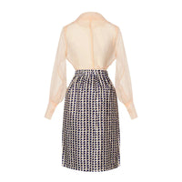 Zweiteiliges Chiffon Herbstoutfit mit Gürtel und Rock – Maurelle