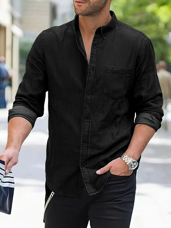 Herbst Denim Herrenhemd – Mailand