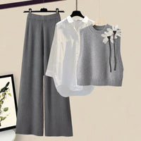 Gestricktes 3-teiliges Damen-Set – Camilla