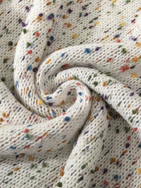 Gestrickter Damenpullover mit Konfetti-Print – Noa