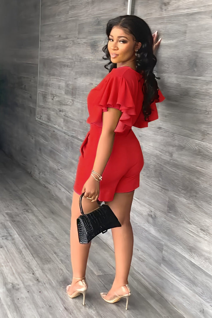 Trendiges Sommer-Zweiteiler Set mit Falten-Design – Marlene