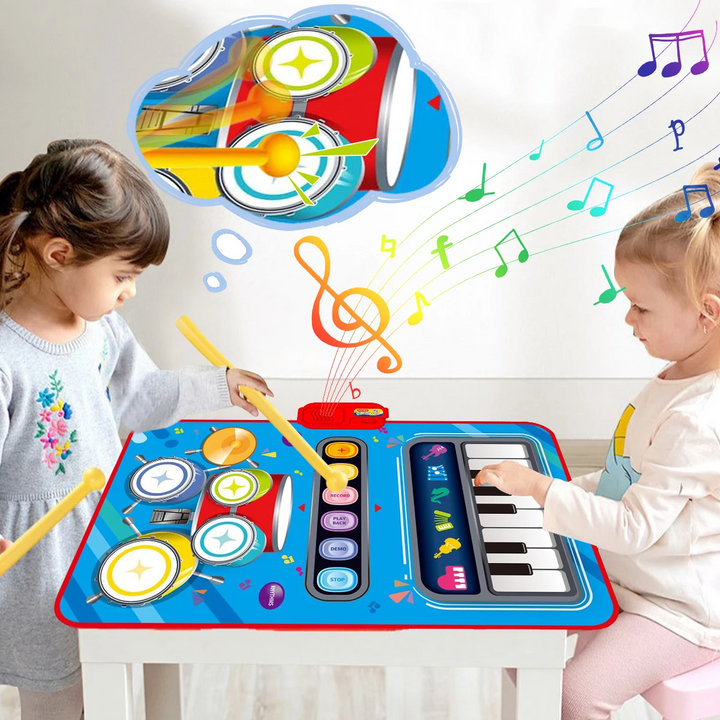 SoundSteps – 2-in-1 Musikalisches Spielmatte mit Klavier & Schlagzeug