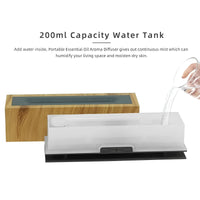 Tragbarer Aroma-Diffuser, 200ml, Holzoptik, Luftbefeuchter, ätherische Öle, modernes Design