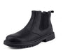 Schwarzer Chelsea Boot aus Leder, rutschfeste Sohle, Herrenstiefel, elegant und robust.
