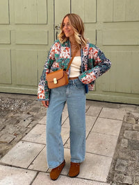 Wendbare Patchwork-Jacke für Damen – Liora