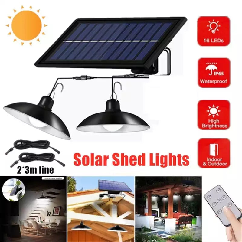 Drahtloses Solar-LED-Lampenset mit Fernbedienung – TwinRay