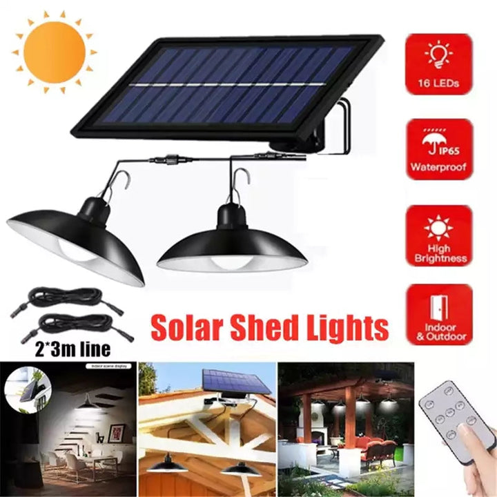 Drahtloses Solar-LED-Lampenset mit Fernbedienung – TwinRay