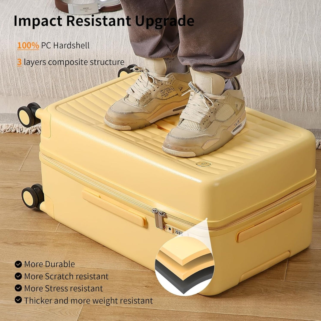 Flughafen-zugelassenes 55 cm Handgepäck mit 3:7-Aufteilung und dreiteiliger PC-Hartschale