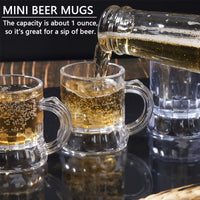 Transparente Mini-Bierkrüge 2er-Set (je 12 Stück) – MiniKrugSet Oktoberfest 2025