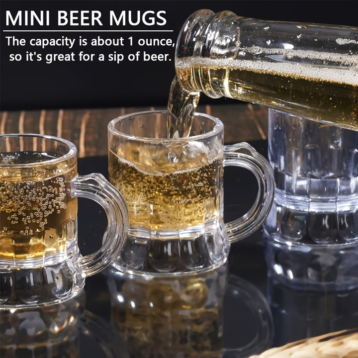 Transparente Mini-Bierkrüge 2er-Set (je 12 Stück) – MiniKrugSet Oktoberfest 2025