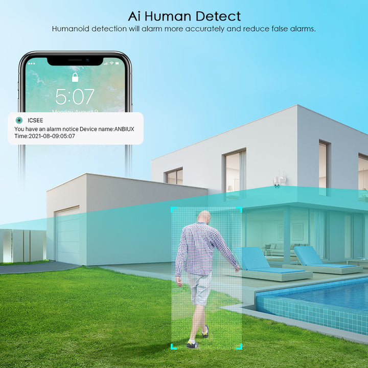 Drahtlose Außenüberwachungskamera mit WiFi – SecureView 360