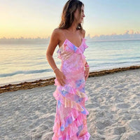 Bunte Sommerkleid mit Rüschen – Liora