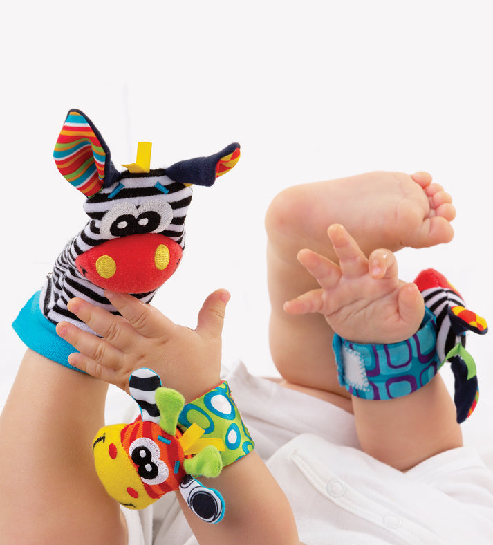 Sensorik-Rassel-Set für Babys mit Hand- und Fußspiel – WackelSpaß (1 kaufen, 1 gratis)