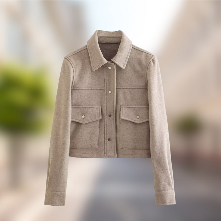 Damen Wolljacke im Casual Look für den Herbst – Amara