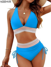 High Waist Trendy Bikiniset - Tessa aus schnelltrocknendem Material