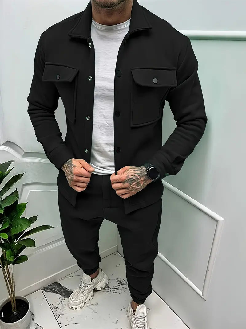 Stylische Herrenset mit Jacke und Hose – Daan