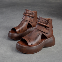 Orthopädische Leder-Sandalen Damen mit stoßdämpfender Sohle – Meike Herbstedition