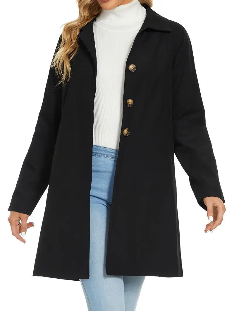 Langer Damen-Trenchcoat mit Taillengürtel – Amara