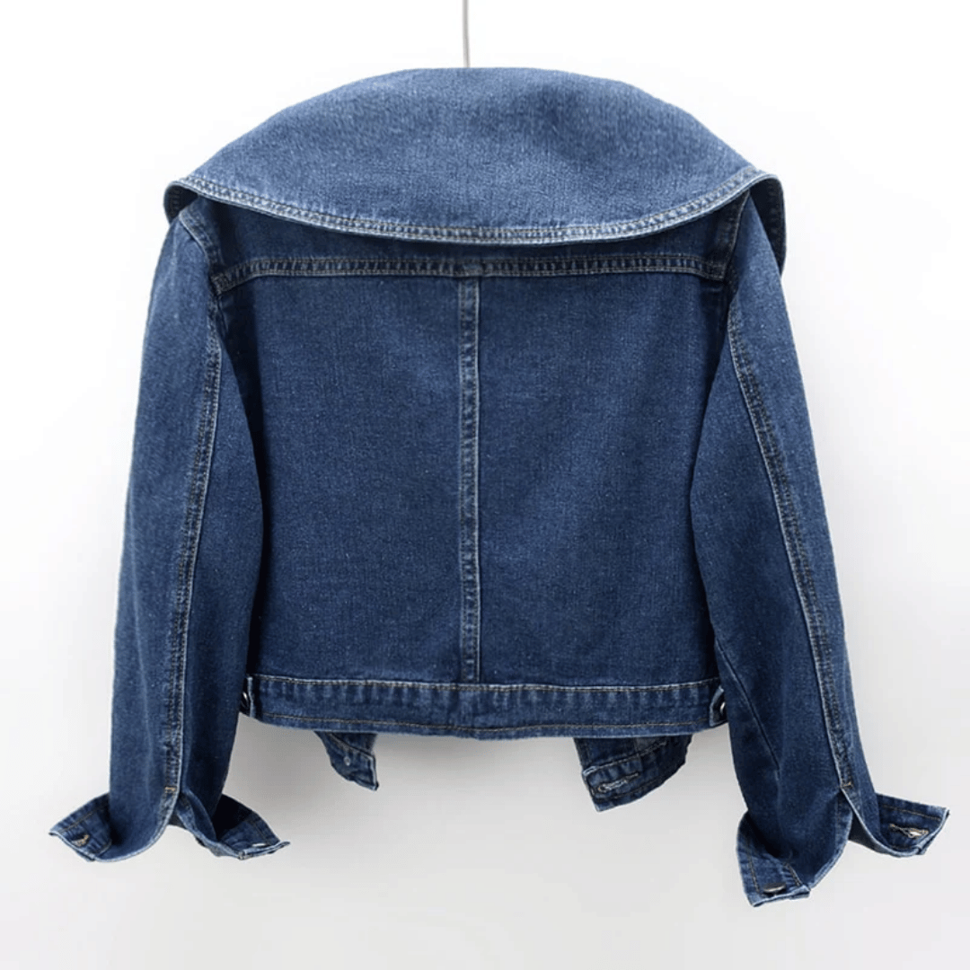 Damen Denimjacke mit Matrosenkragen – Herbstzauber Giovanna